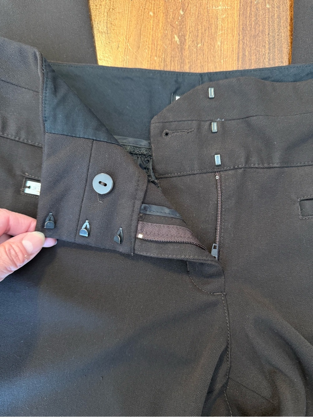 Vintage Express Editor Flare Pants Trousers Women’s Size 6R Chocolate Mid Rise - Picture 10 of 12